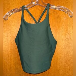 Green active crop top